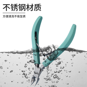 Silicone Handle Cuticle Nippers Bevel Design Stainless Steel Nail Clippers For Finger Home Use - Product Image 2