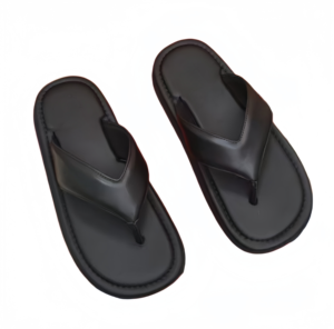 Tongs de plage antidérapantes de luxe pour hommes, en cuir de vachette souple, à semelle épaisse et en V, idéales pour l'été - Product Image 5
