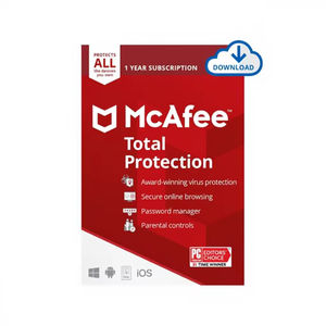 <span class=keywords><strong>Software</strong></span> <span class=keywords><strong>Antivirus</strong></span> <span class=keywords><strong>McAfee</strong></span> Total Protection con Garantía Completa y Guía Rápida y Sencilla, Entrega 24/7, Confianza Mundial, 1 Año - Product Image 1