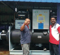 Sistema de Enfriamiento Industrial de Ahorro Energético con Rodamiento Magnético de Frecuencia y Bomba de 1310KW Kingfit para Tratamiento de Superficies