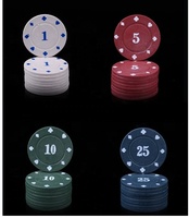 Jeu de jetons de poker de luxe de casino Style rond de luxe avec jetons ABS 200 pièces Jeu de jetons de poker Texas Hold'em