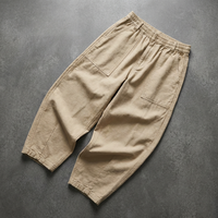 Pantalon de travail YUCE personnalisé pour hommes, pantalon ballon kaki sur mesure en toile de coton sergé décontracté