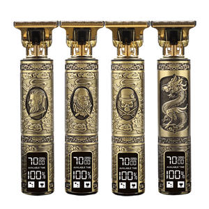 Máquina Cortapelos Eléctrica Vintage T9 con Pantalla LCD <span class=keywords><strong>de</strong></span> Buda, Cortadora <span class=keywords><strong>de</strong></span> Pelo USB con Cuchilla en T <span class=keywords><strong>de</strong></span> 0 mm para Uso Doméstico o en Salón - Product Image 5