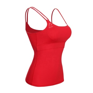 Débardeur avec soutien-gorge intégré pour femme, haut de Yoga d'entraînement, sans manches, vêtements de sport - Product Image 6
