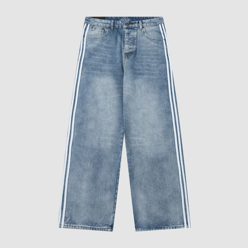 Custom Drawstring Light Colored Jeans for
