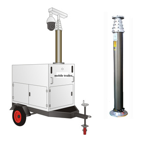 <span class=keywords><strong>Torre</strong></span> de <span class=keywords><strong>Vigilancia</strong></span> con Mástil Telescópico Neumático Montado en Remolque de 8 m - Product Image 1