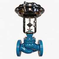 Vanne à actionneur pneumatique avec positionneur intelligent 4-20 mA pour le contrôle du débit de gaz industriel, la régulation de la pression et de la température