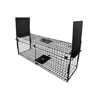 Piège à animaux vivants pliable à double porte, cage de capture humaine pour chats et chiens, cage métallique pour animaux, pour le sauvetage et la lutte antiparasitaire