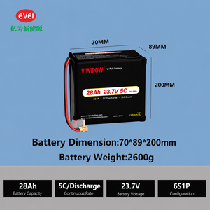 Batterie de drone LiFePO4 23,7 V 6S 28000 mAh, sûre et stable avec BMS intelligent pour pulvérisation FPV, longue durée de vol - Product Image 5