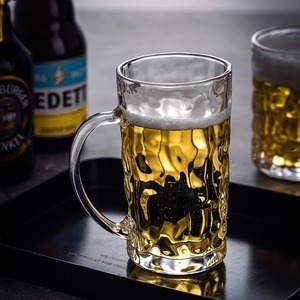 Verre à bière premium avec poignée, verre épaissi 500 ml, pour les soirées, ensemble de verres à bière artisanale couleur unie - Product Image 1