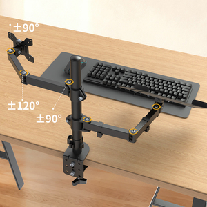 Penyangga Laptop & <span class=keywords><strong>Monitor</strong></span> Combo KHCOOHOO dari Baja Paduan dengan Lengan Putar untuk Layar 27 inci, Beban 8KG per Lengan (Ready Stock) - Product Image 3