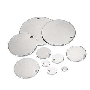 Colgante Redondo de Acero Inoxidable de 6-30 mm, Etiqueta Metálica, Placa de Identificación para Perros, Accesorios de Joyería - Product Image 1