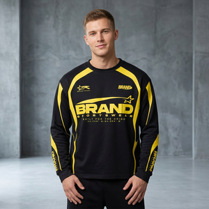 Sportswear Men's Short Sleeve <b>Black</b> Yellow Solid Quick Dry Athletic <b>Shirt</b> Regular Fit Turtleneck Knitted 100% Cotton - Product Image 6
