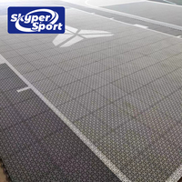 Ensemble complet de dalles de sol pour demi-terrain de basketball extérieur en PP, emboîtables, pour terrains multisports, taille personnalisée, logo
