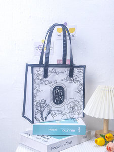 Fashion Custom Logo Printing PVC PU Women Shoulder Tote Bags <b>Large</b> Grocery Bag Durable Women Tote <b>Purse</b> - Product Image 6