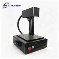 Mesin Penanda Laser Serat Mini 20W Portabel untuk Desktop, Ringan untuk Pengukiran, Berpendingin Udara, Kompatibel dengan Lightburn