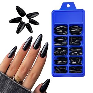 100 Uds negro <span class=keywords><strong>blanco</strong></span> rosa almendra cuadrado <span class=keywords><strong>uñas</strong></span> postizas acrílico prensa corta <span class=keywords><strong>en</strong></span> <span class=keywords><strong>uñas</strong></span> reutilizables francés puntas de <span class=keywords><strong>uñas</strong></span> postizas - Product Image 1