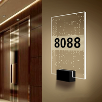 Panneau de guidage de plaque de porte de numéro de porte intérieure et extérieure de conception personnalisée de haute qualité rétroéclairé par LED de haute qualité