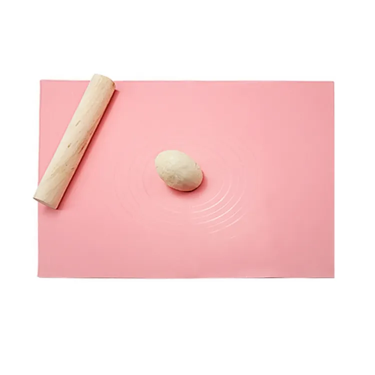 반죽 반죽을 위한 측정 실리콘 생과자 굽기 매트를 가진 비 지팡이 음식 급료 실리콘 반죽 회전 매트