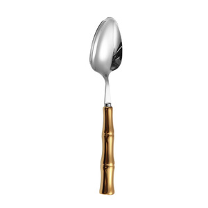 Juego de Cuchillo, Tenedor y Cuchara de Acero Inoxidable 304 con Mango de Bambú, Vajilla Occidental, Cubiertos Multifuncionales para Fiestas y Cenas - Product Image 3
