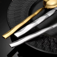 Ensemble de couverts de mariage durables en acier inoxydable à motif losanges 410, vaisselle occidentale haut de gamme, luxe léger, vintage, finition miroir