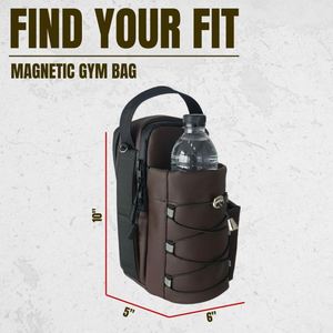 OEM/ODM PREMIUM Magnetic Gym Bag Gym Pouch with <b>Water</b> <b>Bottle</b> and Phone Storage Key <b>Clip</b> Wallet Pocket Adjustable Sling Strap - Product Image 2