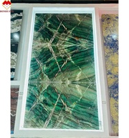 Comptoirs de luxe en quartzite vert émeraude royal cristal de fuchsite vert Gaya pierre naturelle translucide grande dalle granit du brésil
