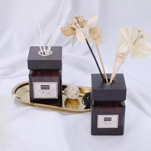 Glass <b>reed</b> <b>diffuser</b> fire-free handmade aromatherapy decoration home bedroom translucent square 3-5 months - Product Image 2