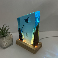 Sculpture en résine Océan, Pêcheur de poissons diables, Artisanat artistique de dessin animé, Décoration d'intérieur, Veilleuse, Cadeau de festival