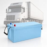 Baterai Truk Tugas Berat LiFePO4 Bluetooth 25.6V 200Ah 300Ah Grosir untuk AC Parkir Cuaca Dingin dan Starter Cepat