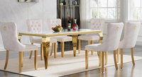 Table à manger italienne légère de luxe en forme de serpent pour 6-8 personnes style design moderne