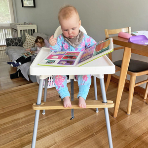 Chỗ để chân bằng tre có thể điều chỉnh cho ghế ăn dặm trẻ em, Chỗ để chân bằng gỗ tùy chỉnh cho ghế ăn dặm trẻ sơ sinh, Thiết kế tối giản hỗ trợ - Product Image 4