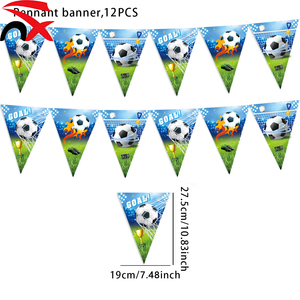 Vaisselle <span class=keywords><strong>de</strong></span> fête d'anniversaire sur le thème du football en gros : Assiettes en carton, serviettes, bannières et fournitures <span class=keywords><strong>de</strong></span> décoration pour les matchs <span class=keywords><strong>de</strong></span> football - Product Image 6