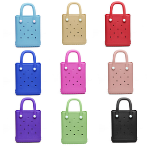 Waterproof EVA Silicone Handbag <strong>Punching</strong> Women's Tote <strong>Bags</strong> With Shoulder Strap for Women Hand Tote <strong>Bag</strong> Beach <strong>Bag</strong> - Product Image 4
