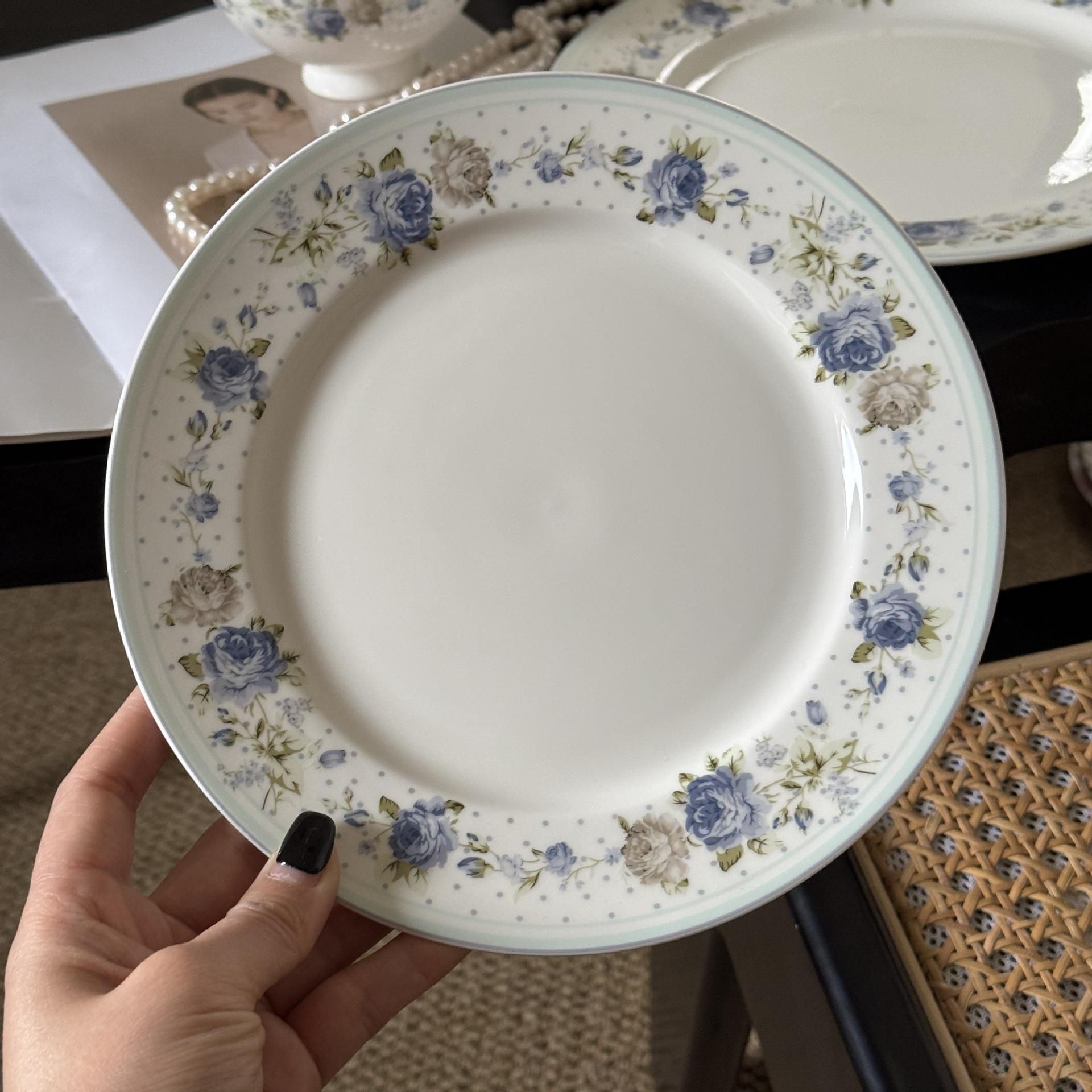 Polka Dot Blue Rose 8-inch disc 20.5*2