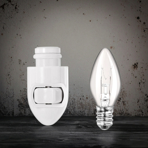 GL-071 PC Chất liệu ETL USA đèn cơ sở ánh sáng ban đêm ổ cắm E12 tầm cỡ cắm trong giữ đèn - Product Image 1