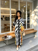 Robe décontractée ample pour femme, style africain, nouvelle collection 2026, tendance, à rayures colorées, élégante et à la mode, vente en gros pour boutiques