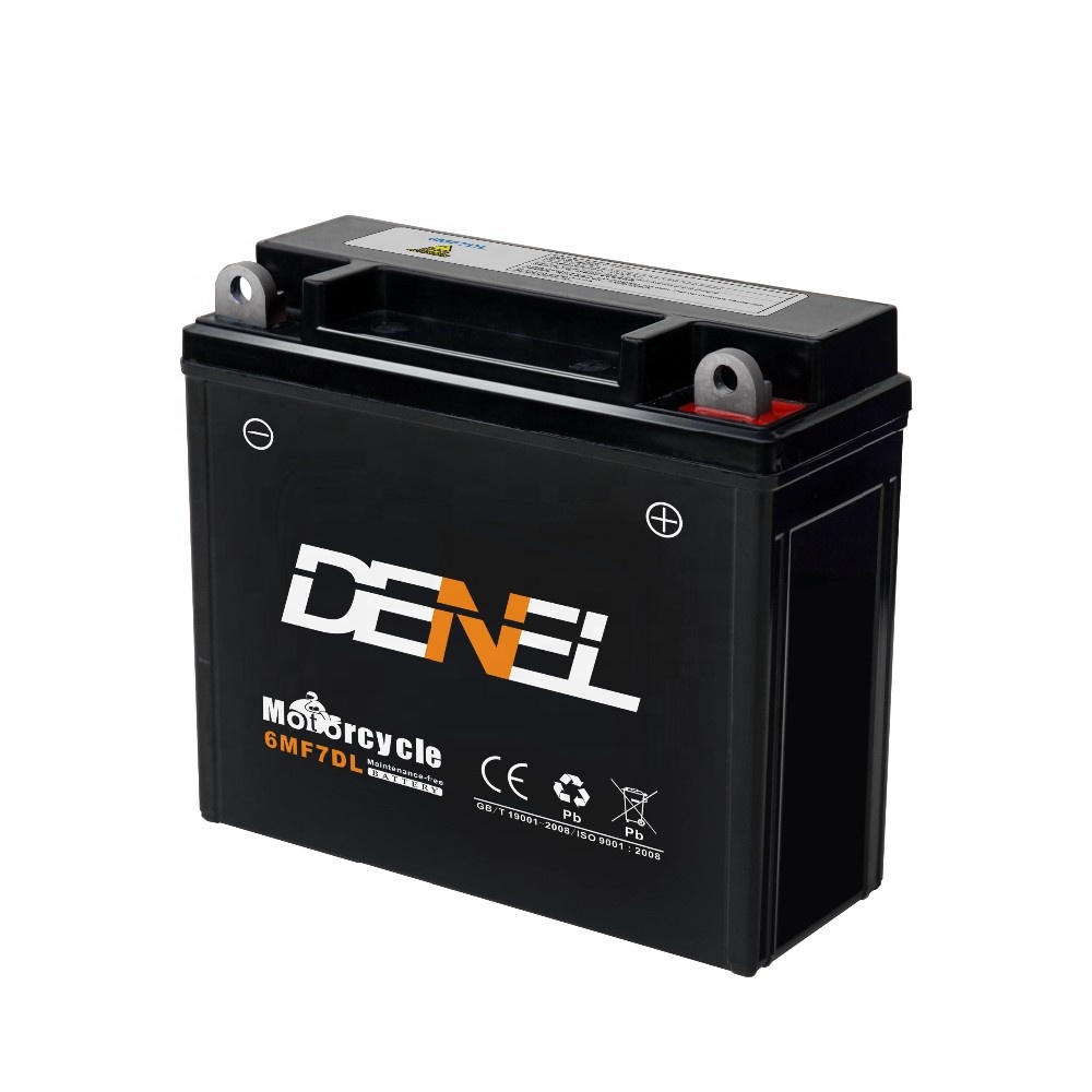 2020 High Discharging starter Fast Starting Reaction Type Of Motorcycle Battery 12V7AH
