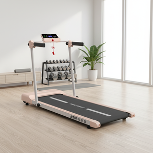 Cinta de correr aeróbica plegable eléctrica rosa para el hogar HSM, máquina para caminar interior ultrasilenciosa para niñas, hecha de material ABS duradero - Product Image 2