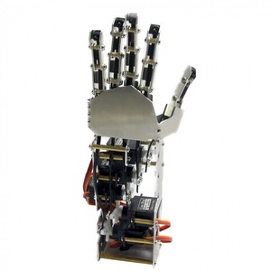 5DOF humanoide cinco dedos brazo manipulador de Metal mano izquierda + mano derecha con A0090 Servos para Robot DIY - Product Image 4