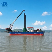 Plateforme flottante amphibie personnalisée pour excavatrice, barge de travail pour le dragage des voies navigables, l'extraction de sable et la protection des côtes