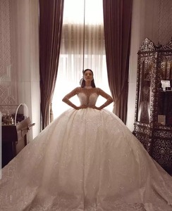 Nouvelle Robe de Mariée Grande Taille Moderne 2024 à Manches Longues, Perles, Tulle, Dentelle, Silhouette Sirène Trompette, Écologique, pour Mariage - Product Image 4