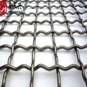 Galvanized Sandstone Mine Screen Mesh 304 Stainless Steel Metal Woven Crimped Wire Mesh