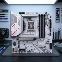 Nueva Placa Base BATTLE-AX B860M-WHITE WIFI Core Ultra LGA 1851 DDR5 de Doble Canal SATA M.2 M-ATX para Juegos