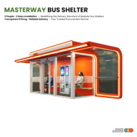 Abri de bus modulaire personnalisé avec salle d'attente climatisée, boîte lumineuse publicitaire et banc passagers