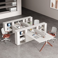 Bureau modulaire moderne en panneau haute densité, durable, sans formaldéhyde (qualité E0), idéal pour la maison ou les bureaux.
