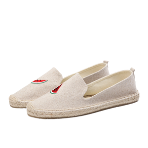Espadrilles basses en chanvre pour femmes, chaussures en toile de paille à enfiler, respirantes, tendance, semelle en caoutchouc pour l'automne - Product Image 5