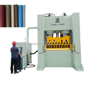 Presse hydraulique monocolonne avec système PLC servo, précision de 0,02 mm, pour la découpe de cuir PU pour coussins de yoga et sièges de voiture - Product Image 1