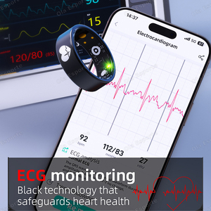 แหวนสมาร์ทตรวจวัดคลื่นไฟฟ้าหัวใจ (ECG) รุ่นใหม่ ตรวจวัดอัตราการเต้นของหัวใจ ออกซิเจนในเลือด ตรวจสุขภาพ โหมดกีฬาหลากหลายรูปแบบ วัดอุณหภูมิ กันน้ำ 3ATM สมาร์ทริง 2025 - Product Image 6