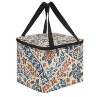 Sac à lunch isotherme personnalisé avec imprimé de poissons, tortues et animaux marins pour transporter les aliments